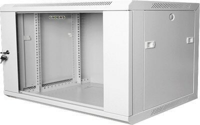 Настенный шкаф 19 9U 600х450х501 GYDERS GDR-96045G, стеклянная дверь серый